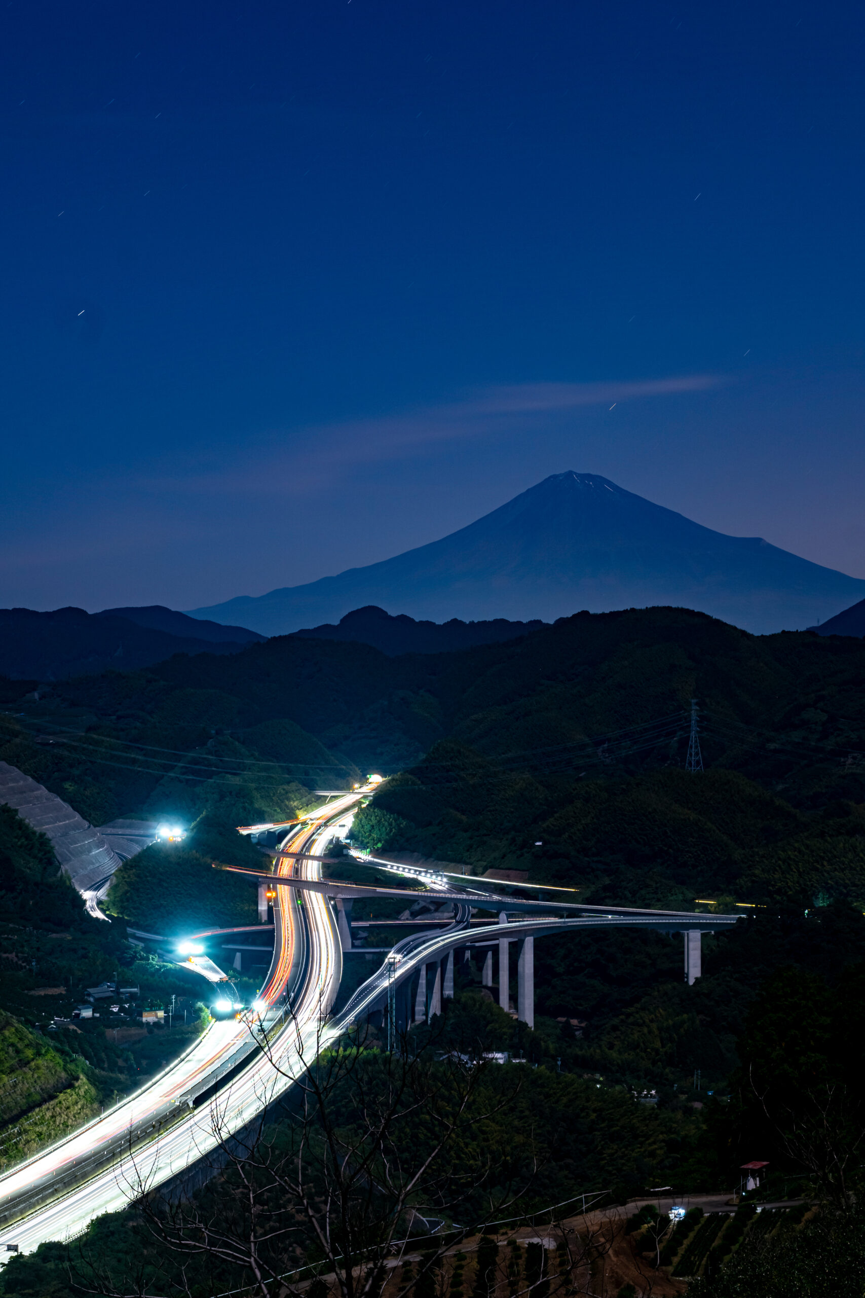 清水ICと富士山の写真
