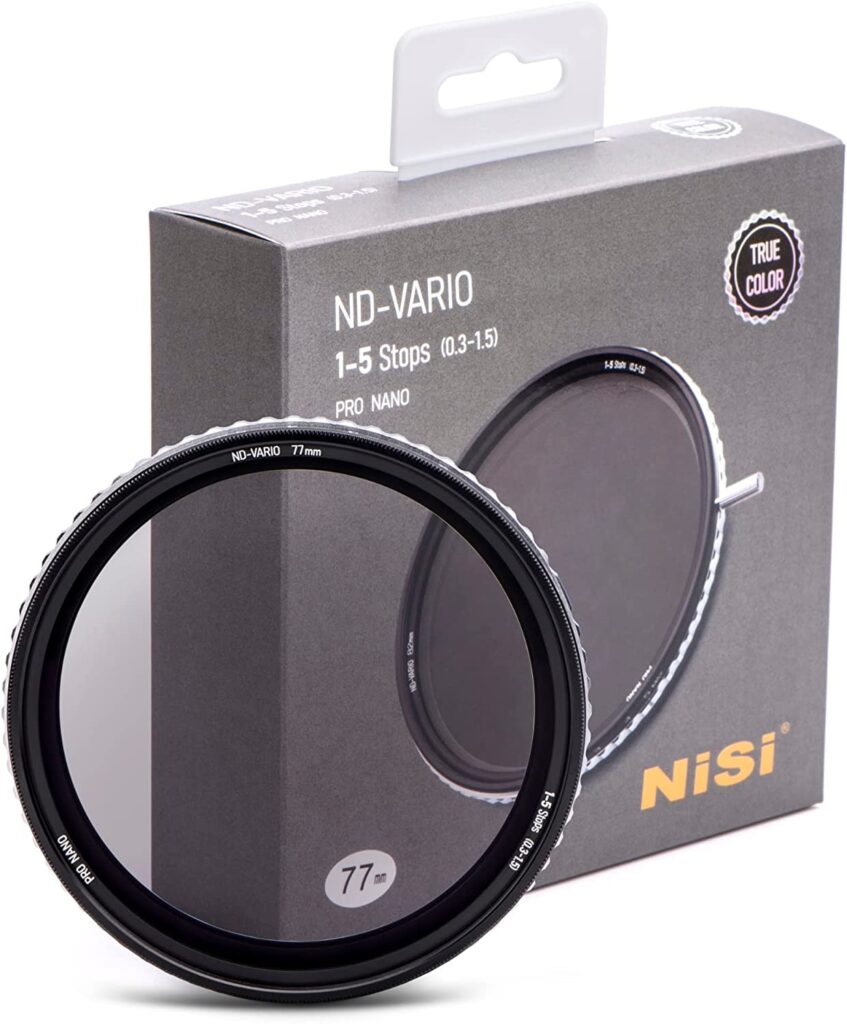 NiSi 可変NDフィルター TRUE COLOR VARIO 1-5stops (ND2~32) 82mm